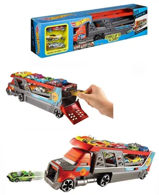 Mattel Hot Wheels Car Blasting Big Rig Play Toy Truck Set, 4 Pieces