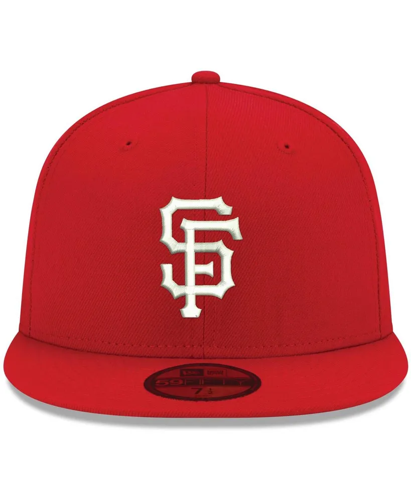 Men's New Era Red San Francisco Giants Logo White 59FIFTY Fitted Hat