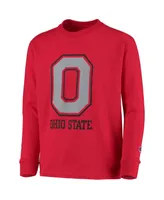 Big Boys Scarlet Ohio State Buckeyes Lockup Long Sleeve T-shirt