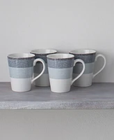 Noritake Colorscapes Layers 4 Piece Mug Set, 12 oz