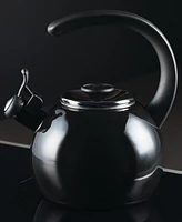 Circulon Enamel on Steel 2-Qt. Whistling Teakettle with Flip-Up Spout