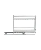 2-Tier Spice Rack Organizer, 4" - Silver