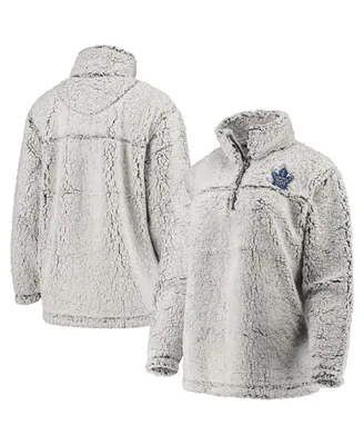 Women's G-Iii 4Her By Carl Banks Gray Toronto Maple Leafs Sherpa Quarter-Zip Pullover Jacket