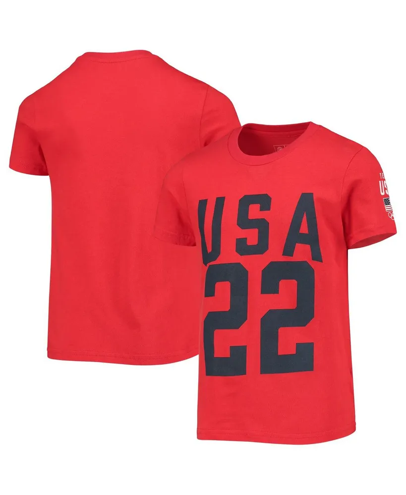 Big Girls Red Team Usa 2022 Winter Olympics T-shirt