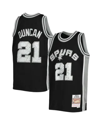 Big Boys Mitchell & Ness Tim Duncan Black San Antonio Spurs Hardwood Classics 75th Anniversary Diamond Jersey