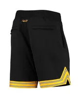 Men's Mitchell & Ness Black Pittsburgh Steelers Just Don Gold Rush Shorts