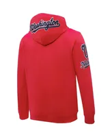 Men's Red Washington Nationals Pro Standard Logo Pullover Hoodie