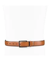 Alfani Men's Burnished Edge and Metal Loop Dress Belt, Created for Macy's