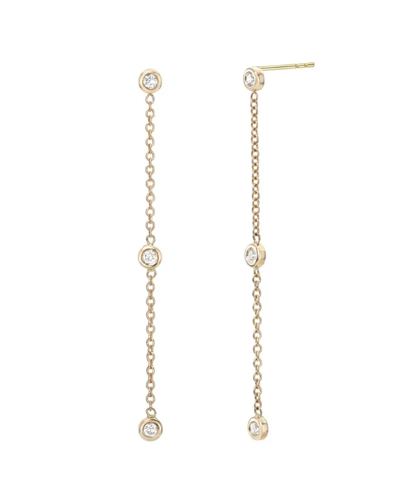 Pear Bezel Diamond Stud Earrings - Zoe Lev Jewelry