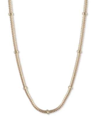 Lauren Ralph Lauren Gold-Tone Herringbone Chain 16" Collar Necklace