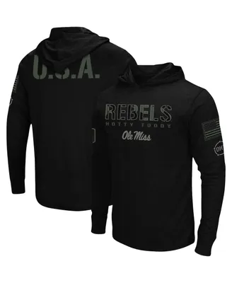 Men's Black Ole Miss Rebels Oht Military-Inspired Appreciation Hoodie Long Sleeve T-shirt