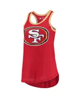 Women's Scarlet San Francisco 49ers Tater Burnout Tank Top