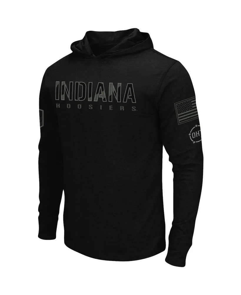 Men's Black Indiana Hoosiers Oht Military-Inspired Appreciation Hoodie Long Sleeve T-shirt