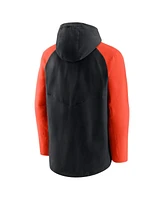 Men's Black, Orange Baltimore Orioles Authentic Collection Full-Zip Raglan Hoodie Performance Jacket