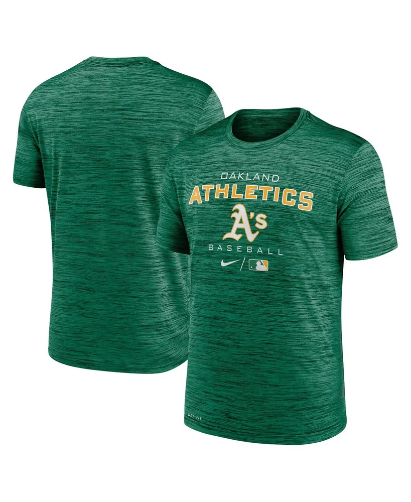Men's Nike Oakland Athletics Oakland Athletics Authentic Collection Velocity Practice Space-Dye Performance T-shirt