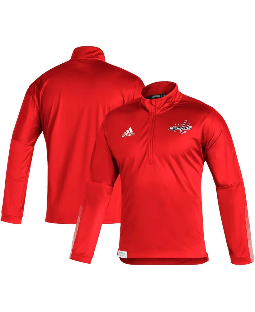 Men's adidas Red Washington Capitals Quarter-Zip Jacket