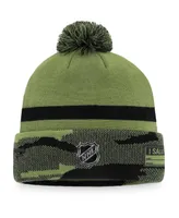 Men's Fanatics Camo Chicago Blackhawks Military-Inspired Appreciation Cuffed Knit Hat with Pom