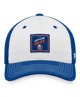 Men's Fanatics Royal, White New York Islanders Block Party Snapback Hat