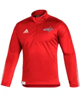 Men's adidas Red Washington Capitals Quarter-Zip Jacket