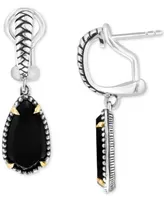 Effy Onyx Drop Earrings in Sterling Silver