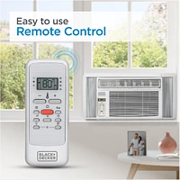 14300 Btu Window Air Conditioner Unit Ac Black+Decker with Remote Control Cools Up to 700 Square Feet, White