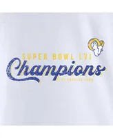 Women's Fanatics White Los Angeles Rams Super Bowl Lvi Champions Long Sleeve V-Neck T-shirt