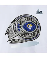 Men's Fanatics White Los Angeles Rams Super Bowl Lvi Champions Big Tall Ring T-shirt