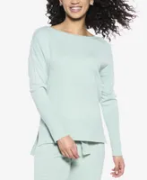 Felina Voyage Textured Sweater Knit Lounge Top