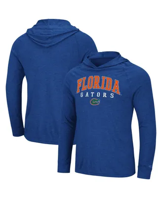 Men's Colosseum Royal Florida Gators Campus Long Sleeve Hooded T-shirt