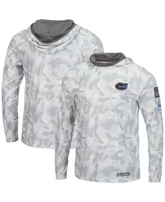 Men's Colosseum Arctic Camo Florida Gators Oht Military-Inspired Appreciation Long Sleeve Hoodie T-shirt