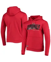 Men's New Era Cardinal Arizona Cardinals Combine Authentic Hard Hash Pullover Hoodie