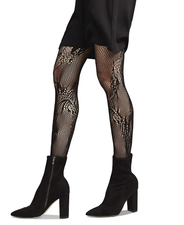 Lace Cut-Out Net Tights