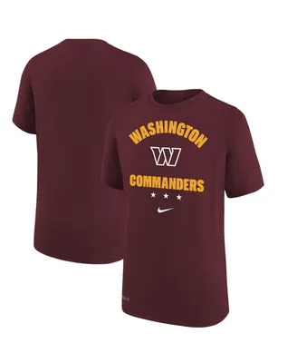 Big Boys Nike Burgundy Washington Commanders Team Athletic Performance T-shirt