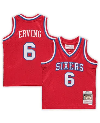 Boys and Girls Infant Mitchell & Ness Julius Erving Red Philadelphia 76ers 1982/83 Hardwood Classics Retired Player Jersey