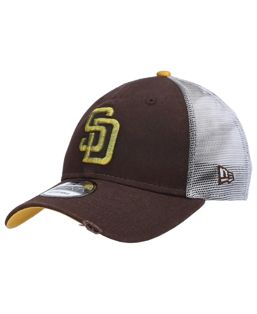 San Diego Padres SPLATTER White-Brown Fitted Hat by New Era