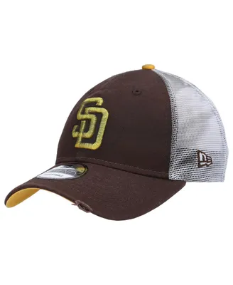 Men's New Era Brown San Diego Padres Team Rustic Trucker 9Twenty Snapback Hat
