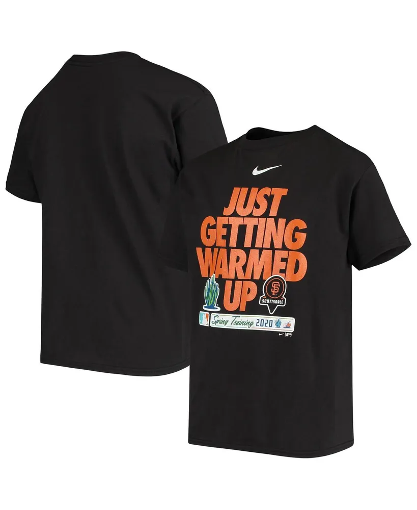 Big Boys Nike Black San Francisco Giants 2020 Spring Training Just Getting Warmed Up T-shirt