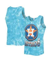 Men's '47 Blue Houston Astros Big Leaguer Tubular Tie-Dye Tank Top