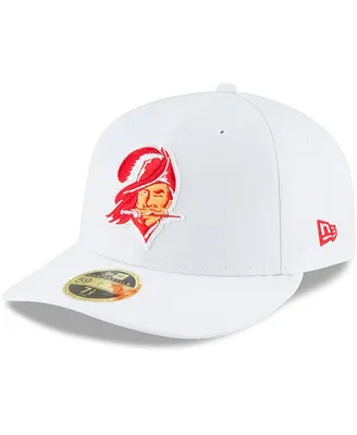 Men's New Era White Tampa Bay Buccaneers Throwback Logo Omaha Low Profile 59Fifty Fitted Hat