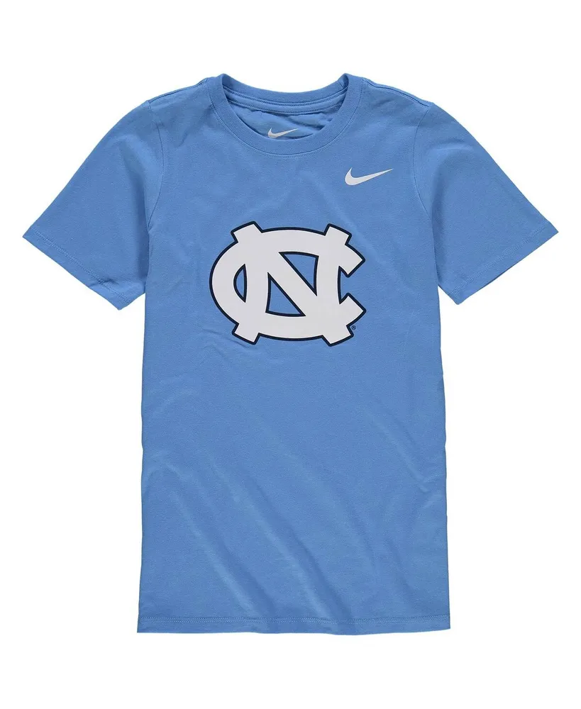 Big Boys Nike Carolina Blue North Carolina Tar Heels Cotton Logo T-shirt