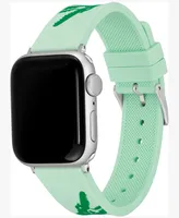 Lacoste Crocodile Print Turquoise Silicone Strap for Apple Watch 38mm/40mm