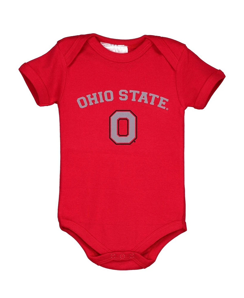 Infant Boys and Girls Scarlet Ohio State Buckeyes Arch & Logo Bodysuit