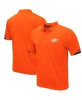 Men's Colosseum Orange Oklahoma State Cowboys Logo Santry Polo Shirt