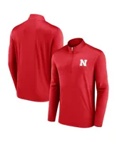 Men's Fanatics Scarlet Nebraska Huskers Underdog Mindset Quarter-Zip Top