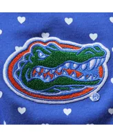 Girls Newborn and Infant Royal Florida Gators Hearts Bodysuit Headband Set