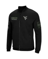 Men's Colosseum Black West Virginia Mountaineers Oht Military-Inspired Appreciation High-Speed Bomber Full-Zip Jacket