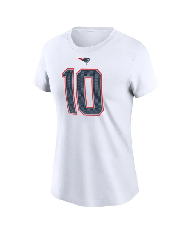 Women's Majestic Threads Mac Jones Navy New England Patriots Player Name &  Number Raglan Tri-Blend