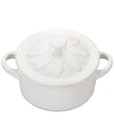 Le Creuset Stoneware 8 oz. Flower Mini Cocotte with Lid