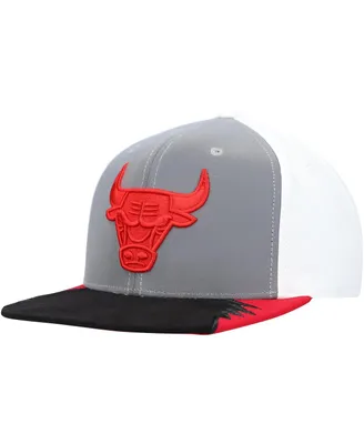 Men's Mitchell & Ness Gray, White Chicago Bulls Day 5 Snapback Hat