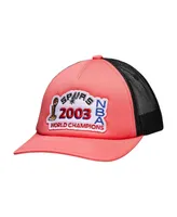 Men's Mitchell & Ness Pink San Antonio Spurs 2003 Nba Finals Champions Hardwood Classics Trucker Snapback Adjustable Hat